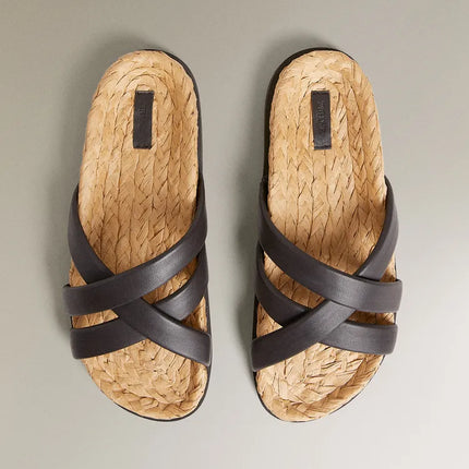 CHINELO RASO TIRAS PELE
