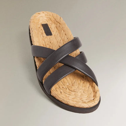 CHINELO RASO TIRAS PELE