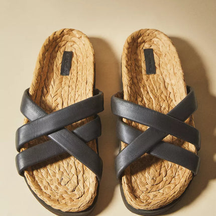 CHINELO RASO TIRAS PELE