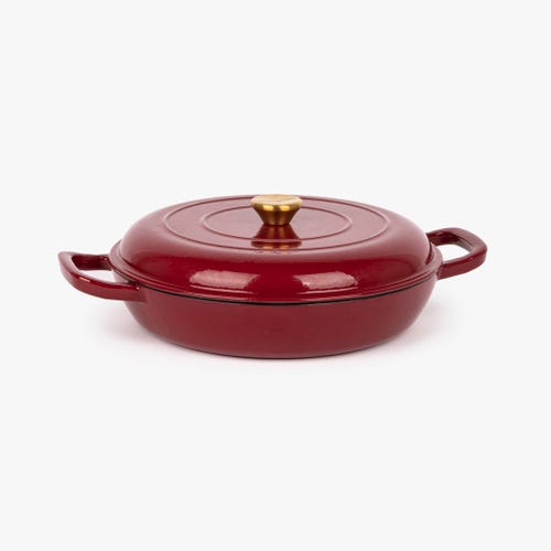 Caçarola paella ferro fundido vermelha D30 cm CHEF