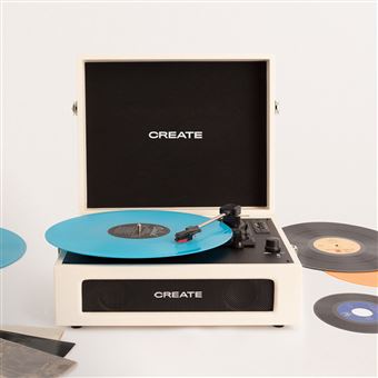 Gira-Discos Retro CREATE RECORD PLAYER COMPACT | Bluetooth | USB | SD | MicroSD |