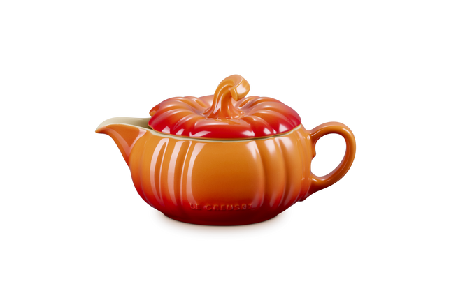 Jarra para molho com design de abóbora em cerâmica