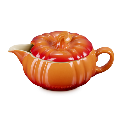 Jarra para molho com design de abóbora em cerâmica