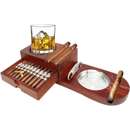 FNINIJEDE Cinzeiro Com Suporte Para Copos De Whisky