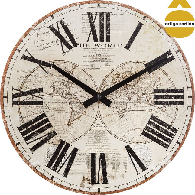 Relógio decorativo de parede 28cm