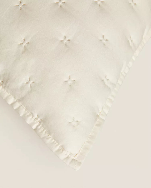 CAPA DE ALMOFADA EDREDÃO ACOLCHOADA PONTOS