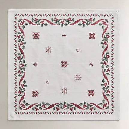 PACK GUARDANAPOS ALGODÃO PONTO CRUZ NATAL (PACK DE 2)