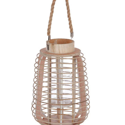 Lanterna decorativa em rattan em forma de colmeia