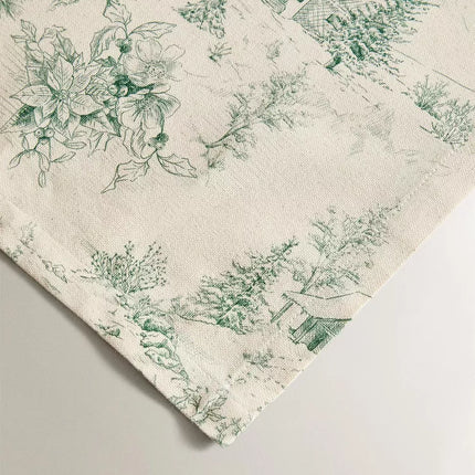 TOALHA MESA ALGODÃO TOILE DE JOUY NATAL