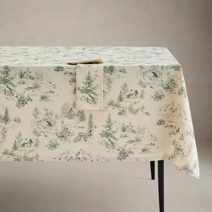 TOALHA MESA ALGODÃO TOILE DE JOUY NATAL
