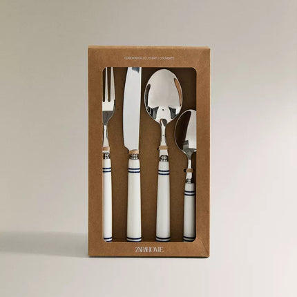 CONJUNTO TALHERES 4 PEÇAS CERÂMICA
