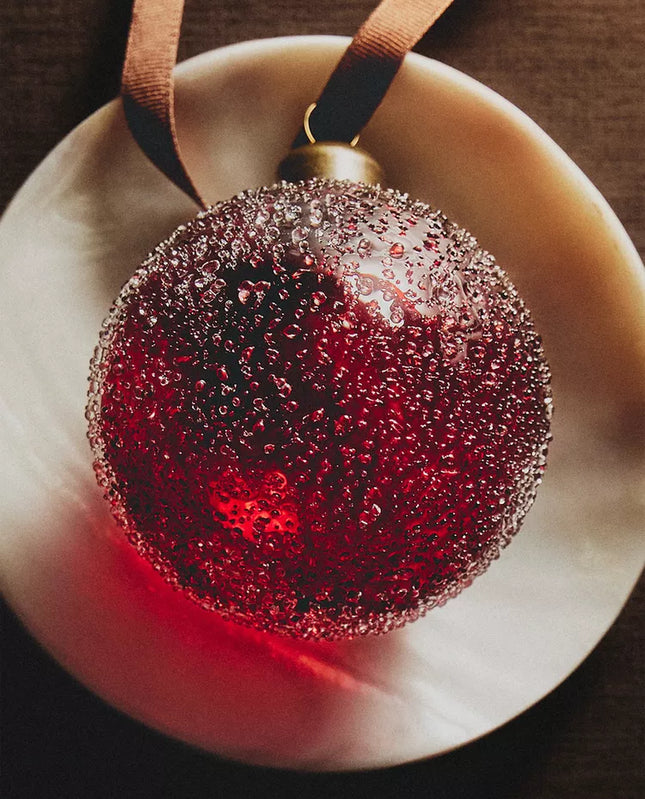 ENFEITE ÁRVORE BOLA BOLHAS NATAL