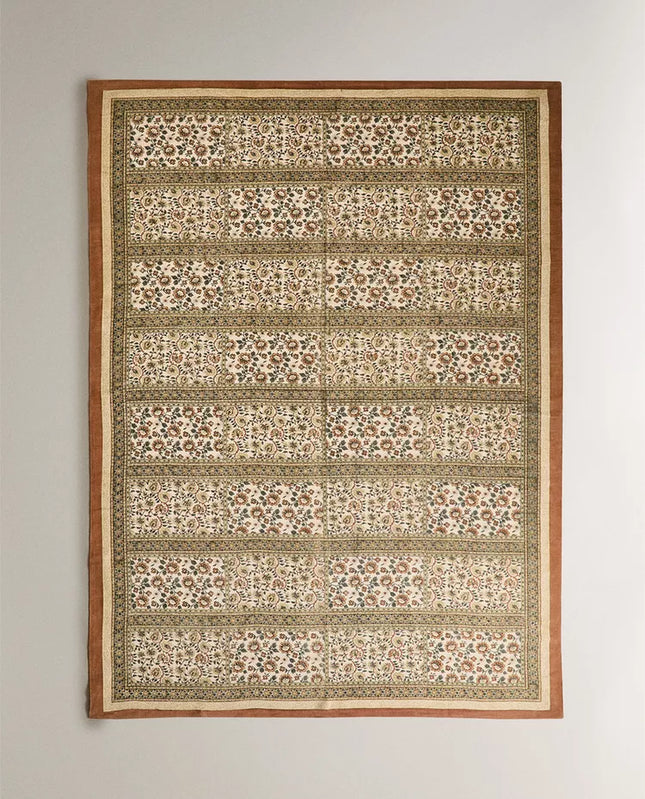 TAPETE BLOCK PRINT ALGODÃO