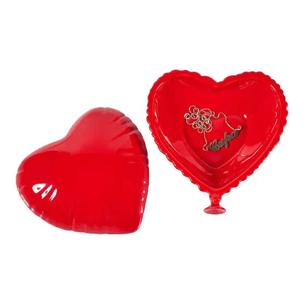 Caixinha com a forma de um balão em forma de coração