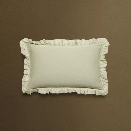 CAPA DE ALMOFADA COM TEXTURA E FOLHO
