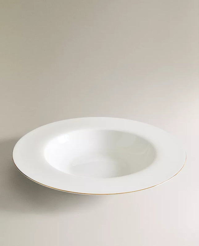PRATO FUNDO BONE CHINA FIO