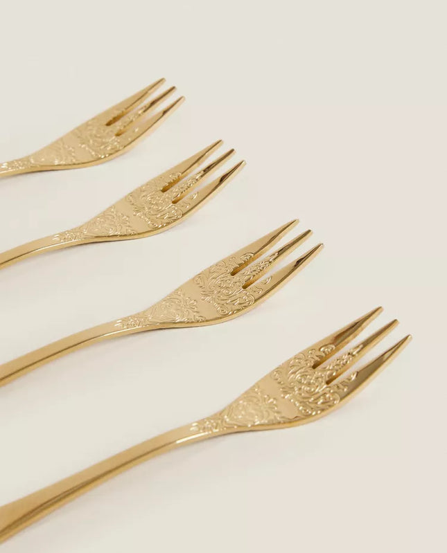 PACK GARFOS DE SOBREMESA GRAVAÇÃO ORNAMENTAL (PACK DE 4)