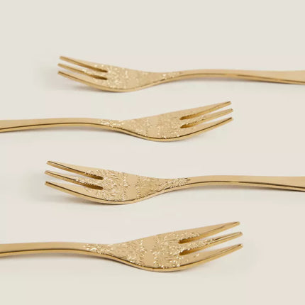 PACK GARFOS DE SOBREMESA GRAVAÇÃO ORNAMENTAL (PACK DE 4)