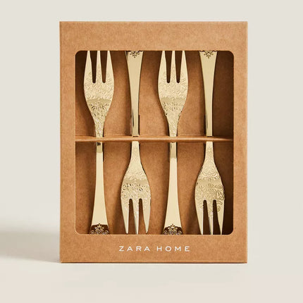 PACK GARFOS DE SOBREMESA GRAVAÇÃO ORNAMENTAL (PACK DE 4)
