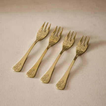 PACK GARFOS DE SOBREMESA GRAVAÇÃO ORNAMENTAL (PACK DE 4)