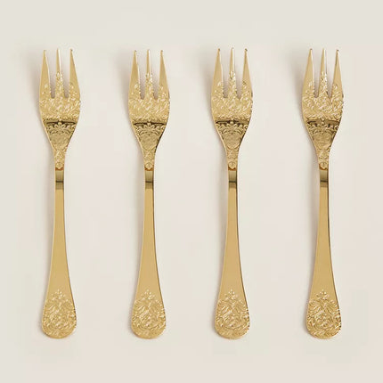 PACK GARFOS DE SOBREMESA GRAVAÇÃO ORNAMENTAL (PACK DE 4)