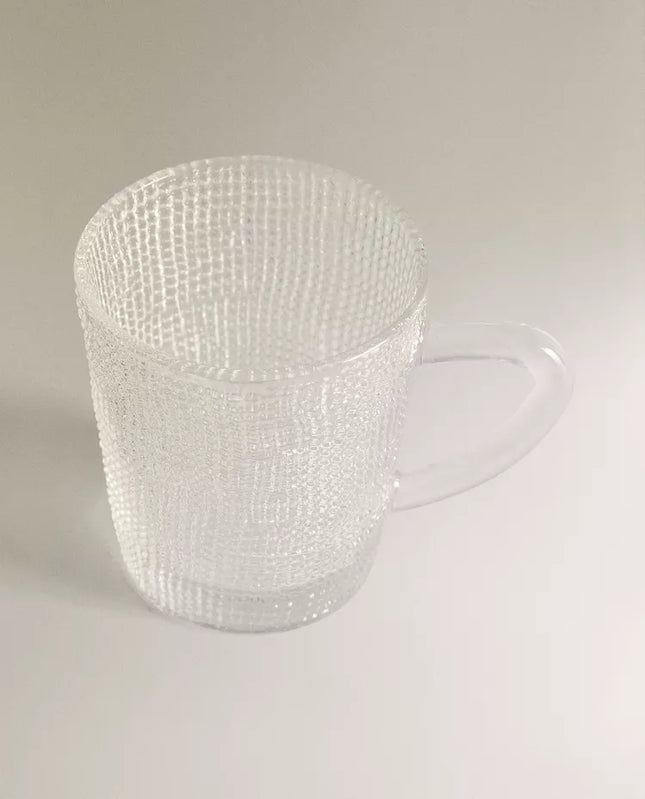 CANECA VIDRO RELEVO