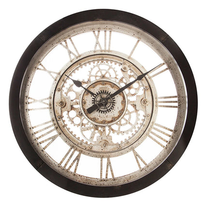 -25% Relógio de parede preto mecanismo VINTAGE 61cm