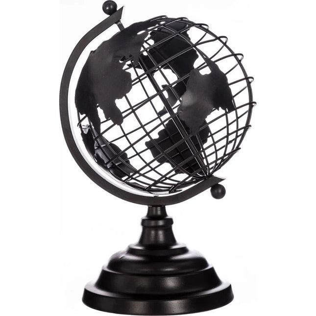 Globo decorativo preto em metal chic