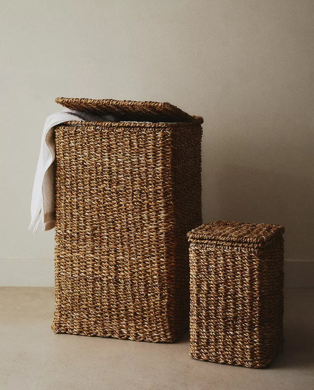 CESTO DE ROUPA ENTRANÇADO