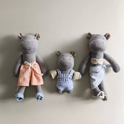 CONJUNTO PELUCHES INFANTIS FAMÍLIA HIPOPÓTAMOS (CONJUNTO DE 3)