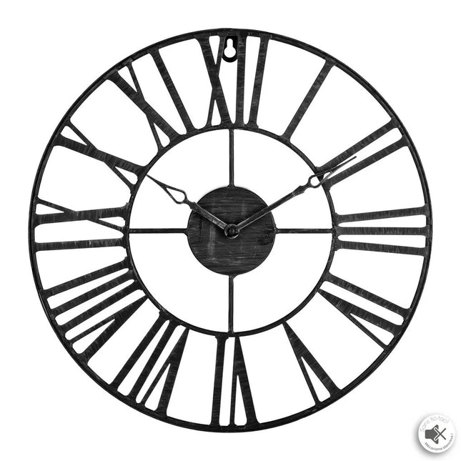 Relógio decorativo de parede preto VINTAGE 36,5cm