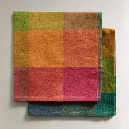 PACK GUARDANAPOS LINHO QUADRADOS MULTICOLORIDOS (PACK DE 2)