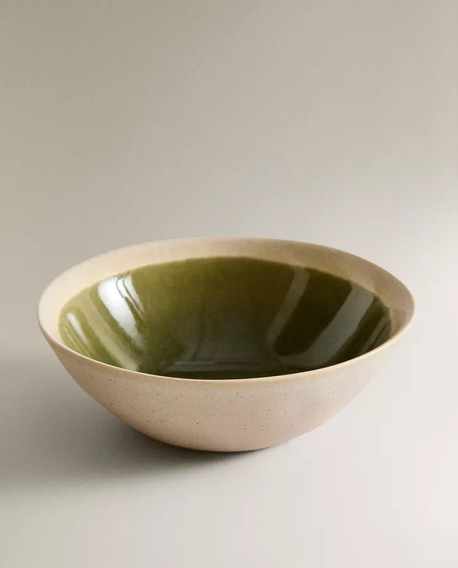 TIGELA DE APERITIVOS GRÉS VERDE E BEGE