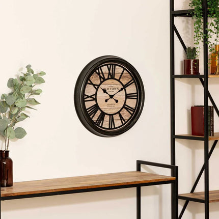 Relógio decorativo de parede castanho 50cm