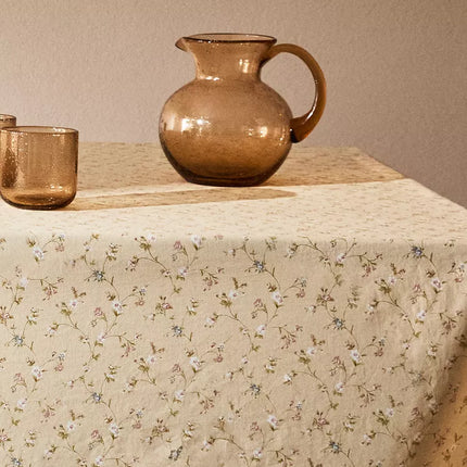 TOALHA MESA ALGODÃO ESTAMPADO FLORES
