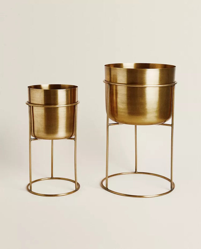 SUPORTE PARA VASOS DOURADO