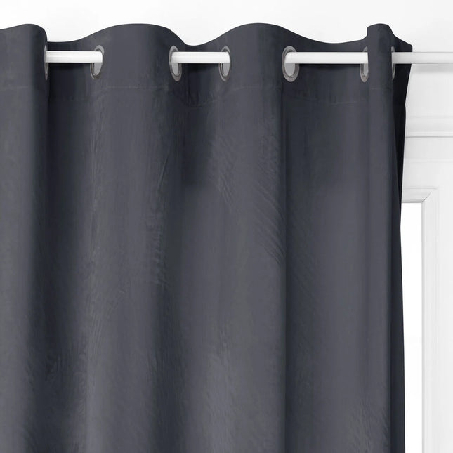 Cortina opaca cinza escura 140x260cm