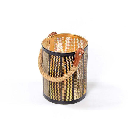 Lanterna de juta com pega 20x15cm