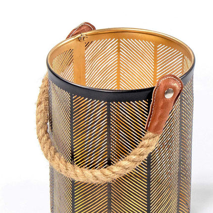 Lanterna de juta com pega 20x15cm