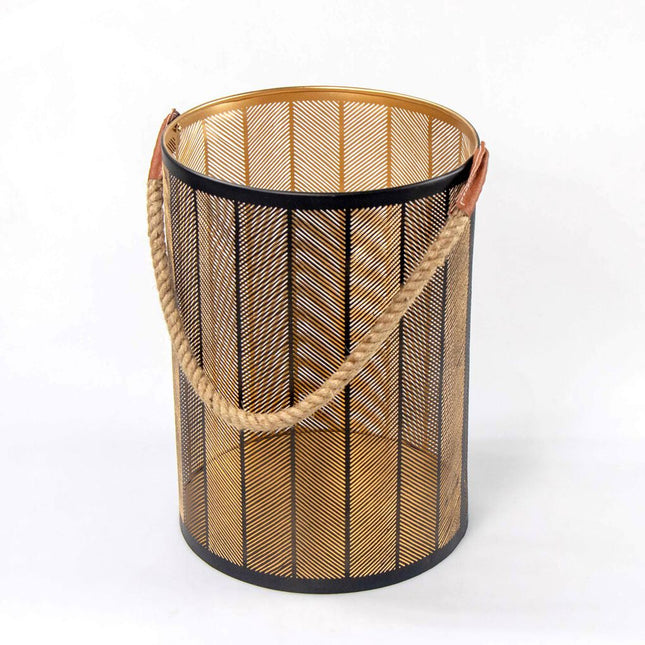Lanterna de juta com pega 35x25cm