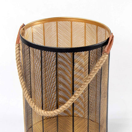 Lanterna de juta com pega 35x25cm
