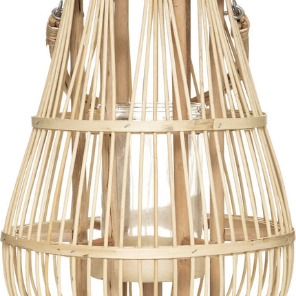 Lanterna decorativa bege em rattan
