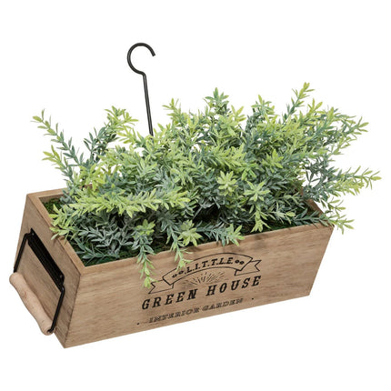 Floreira com plantas artificiais