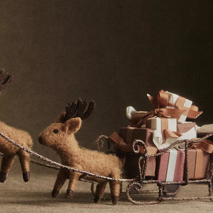 ENFEITE TRENÓ E RENAS NATAL