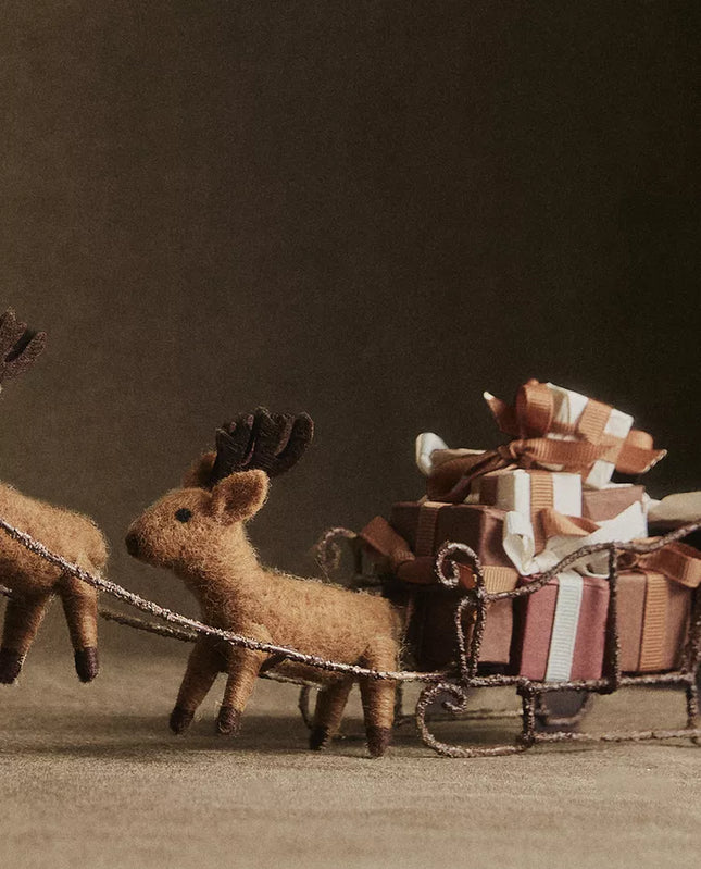 ENFEITE TRENÓ E RENAS NATAL