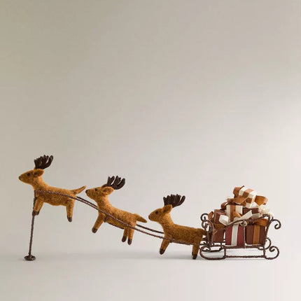 ENFEITE TRENÓ E RENAS NATAL