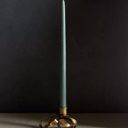 CANDELABRO DE METAL COM LAÇO DE NATAL