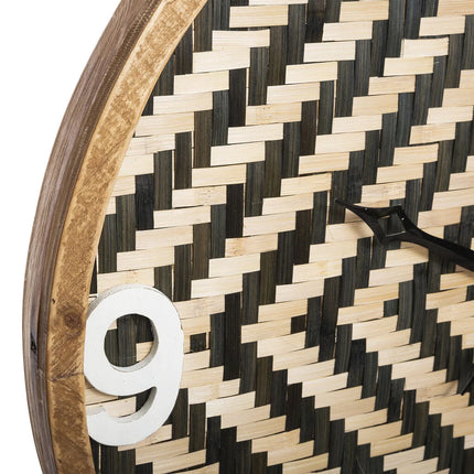 Relógio de parede em bambu 63cm