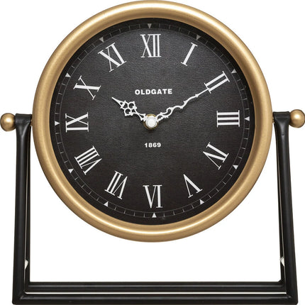 Relógio de mesa LUCA preto e dourado