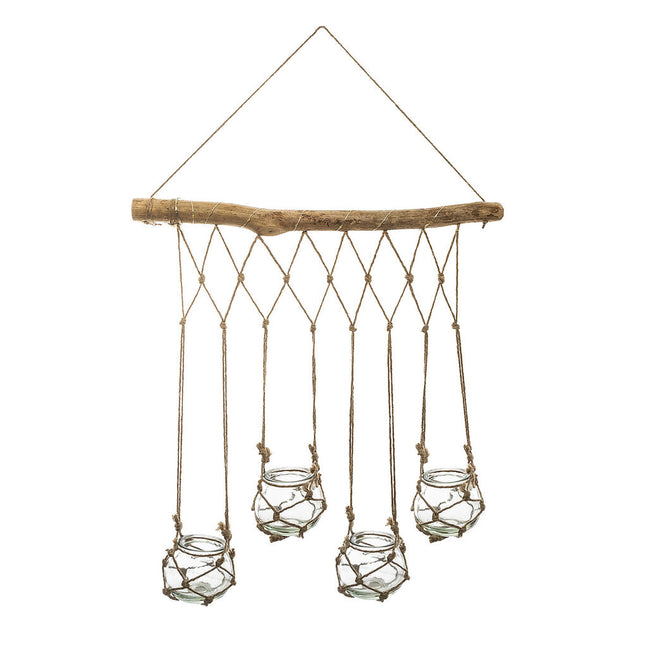 Conjunto 4 jarras suspensas com suporte